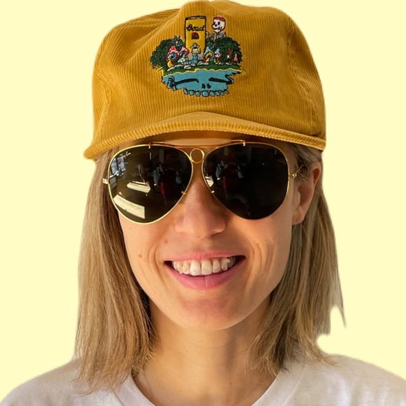 Corduroy Snap Back Hat Grateful Dead Coors Banquet Original Beer Garden Mushroom - Picture 2 of 8